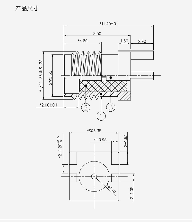 sma转接头射频同轴连接器ke偏脚直式外螺纹母头公针全铜镀真金